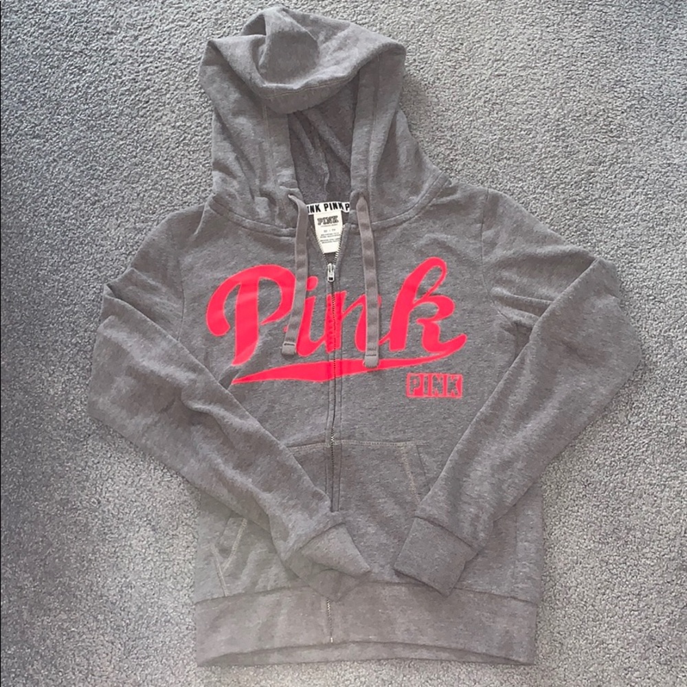 pink zip up jacket